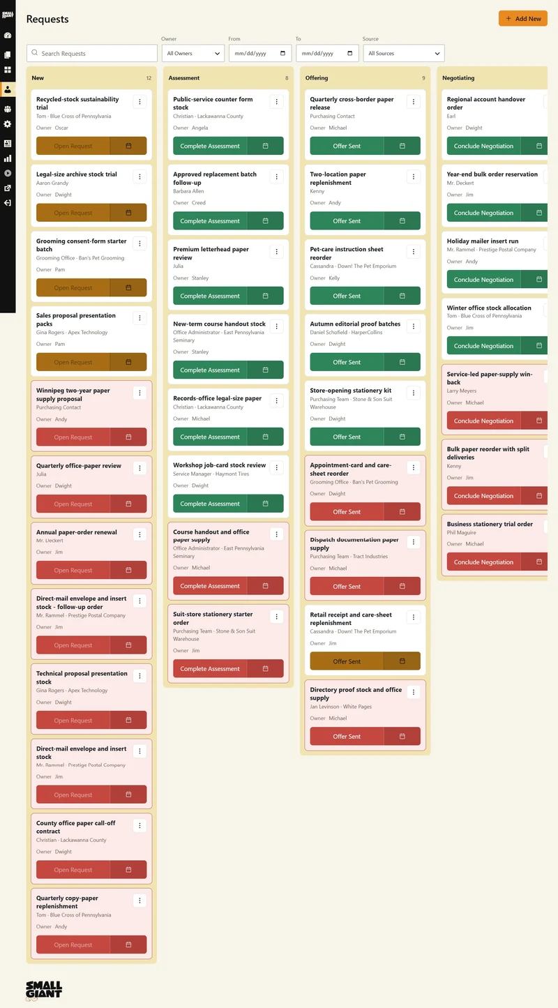 Customer Desk pipeline screenshot