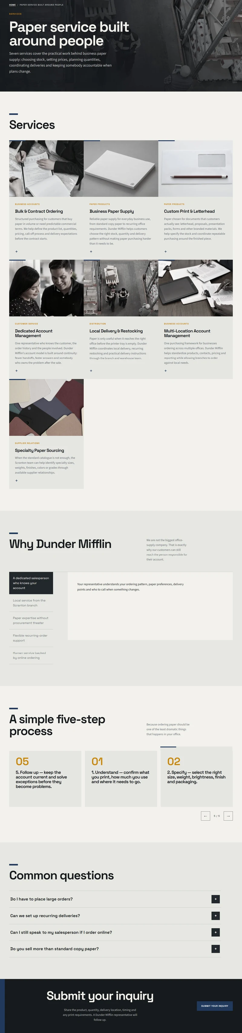 Individual service or solution screenshot