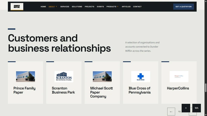 Partners and credentials screenshot